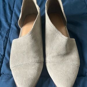 Women's Suede Slip-On Shoes - Gray